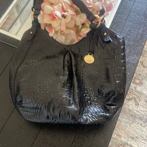 Brahmin black hobo bag